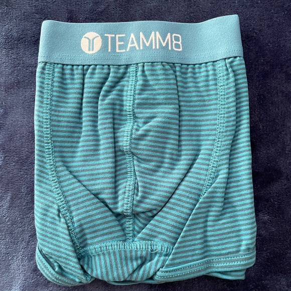 Mens Small NWT TEAMM8 Teal Super Low Stripe Boxer Brief - Picture 9 of 9